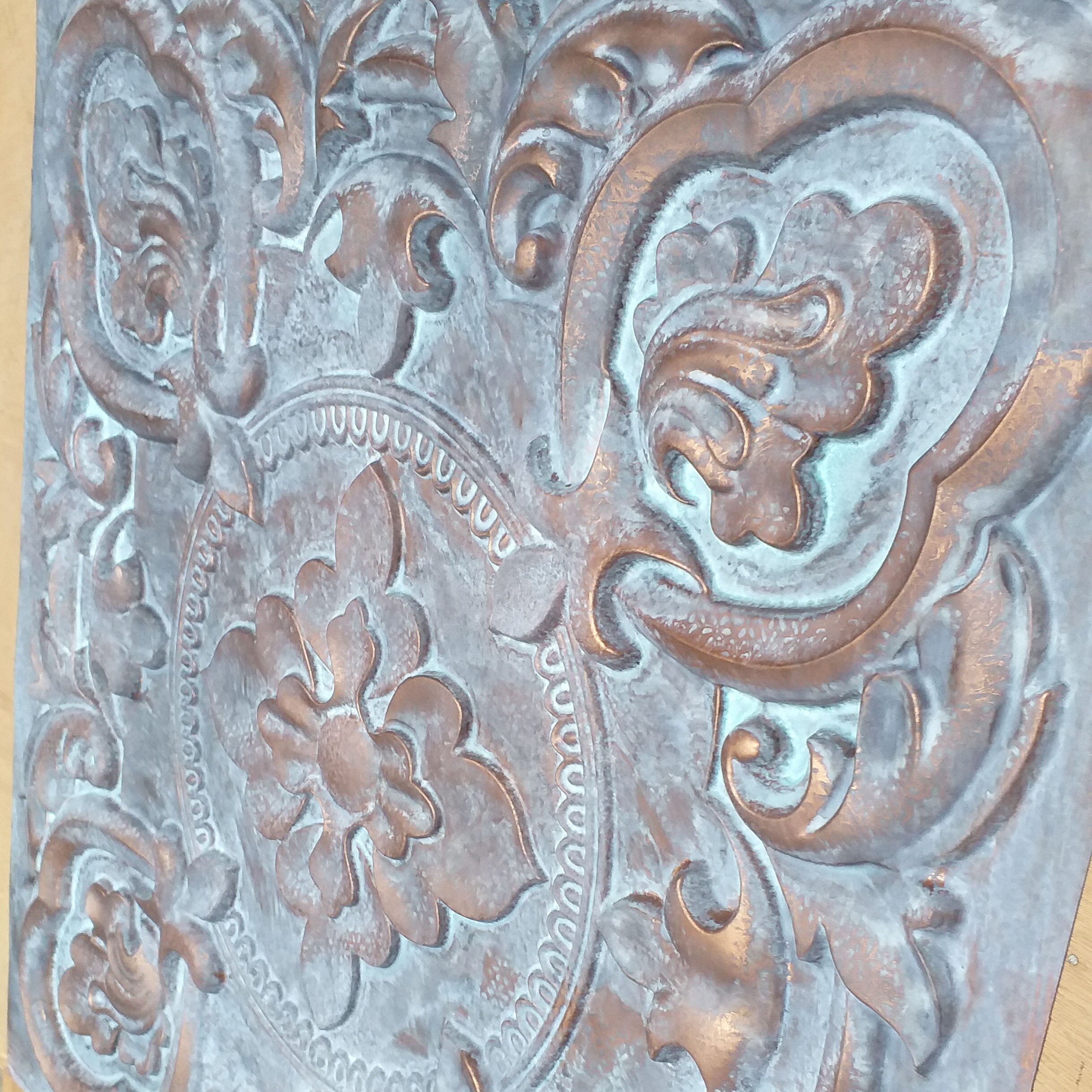 Deckenfliese faux Zinn lackiert Verwitterung Kupfer Farbe PL30 | Etsy