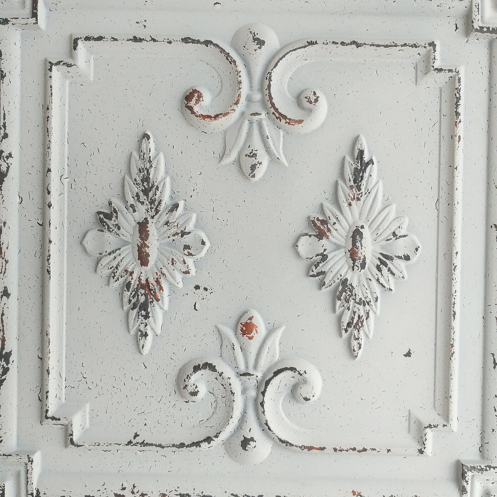 Decorative Ceiling Tiles Distress White Store Cafe Pub Decor Etsy