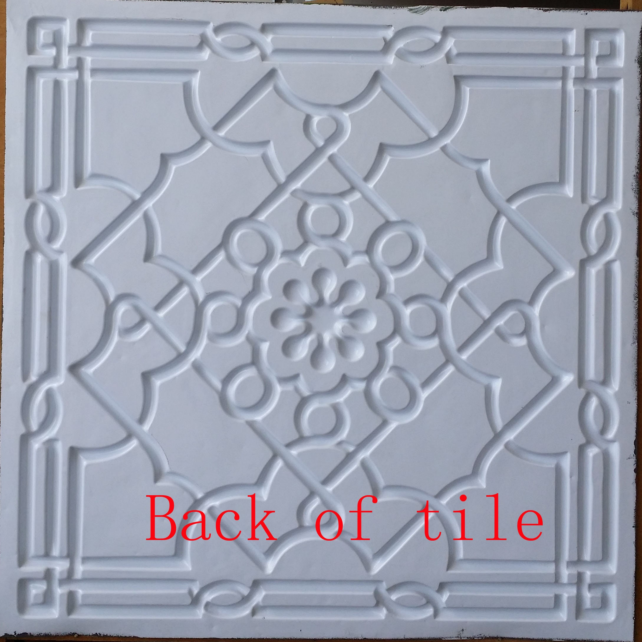 Suspended Ceiling Tile Faux Tin Distress Crack Coffered Wall Etsy