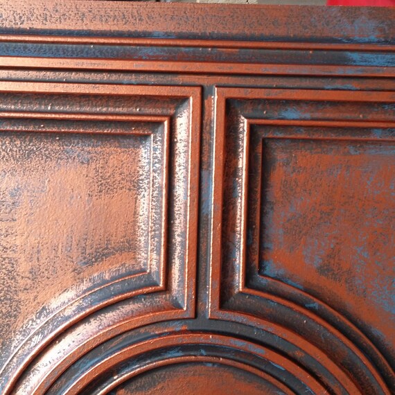 Ceiling Tile Faux Tin Rustic Copper Art Wall Panel Pl37 10tiles Lot
