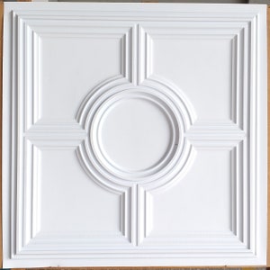 Ceiling tile faux tin white color PL37 10tiles lot