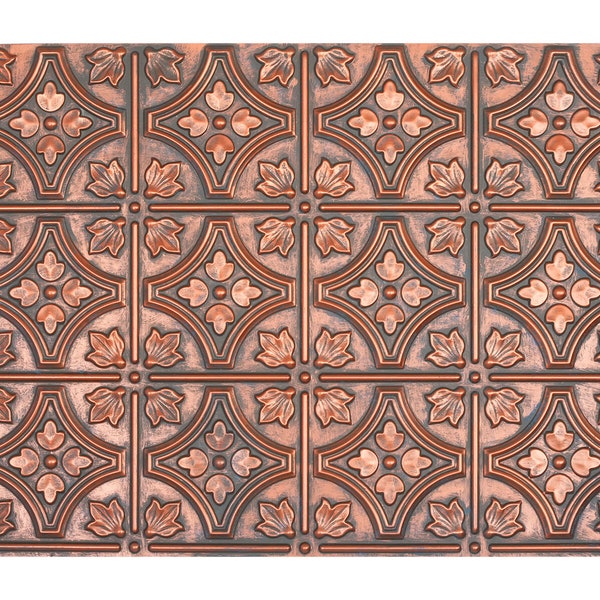 Faux tin Ceiling tiles decor art wall panels PLB10 Rustic copper 10tiles/lot