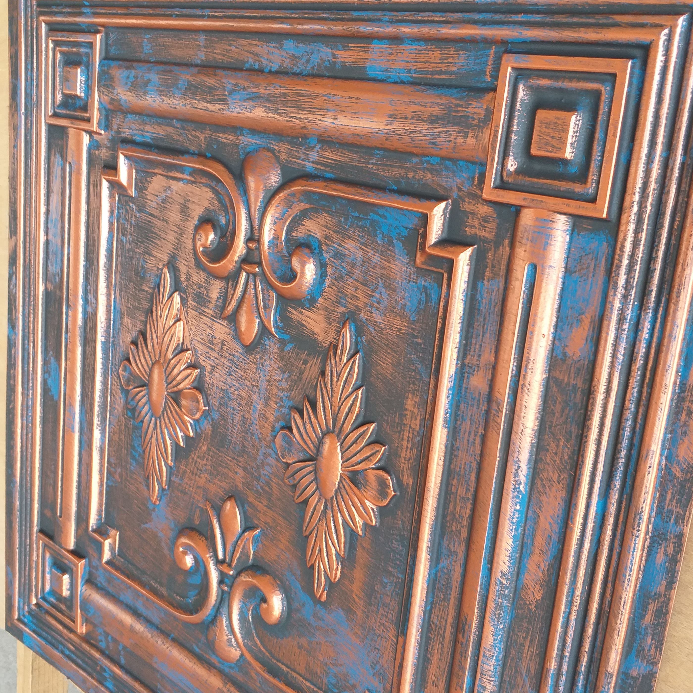Vintage Tin Ceiling Tiles Rustic Copper Bar Store Decor Etsy UK