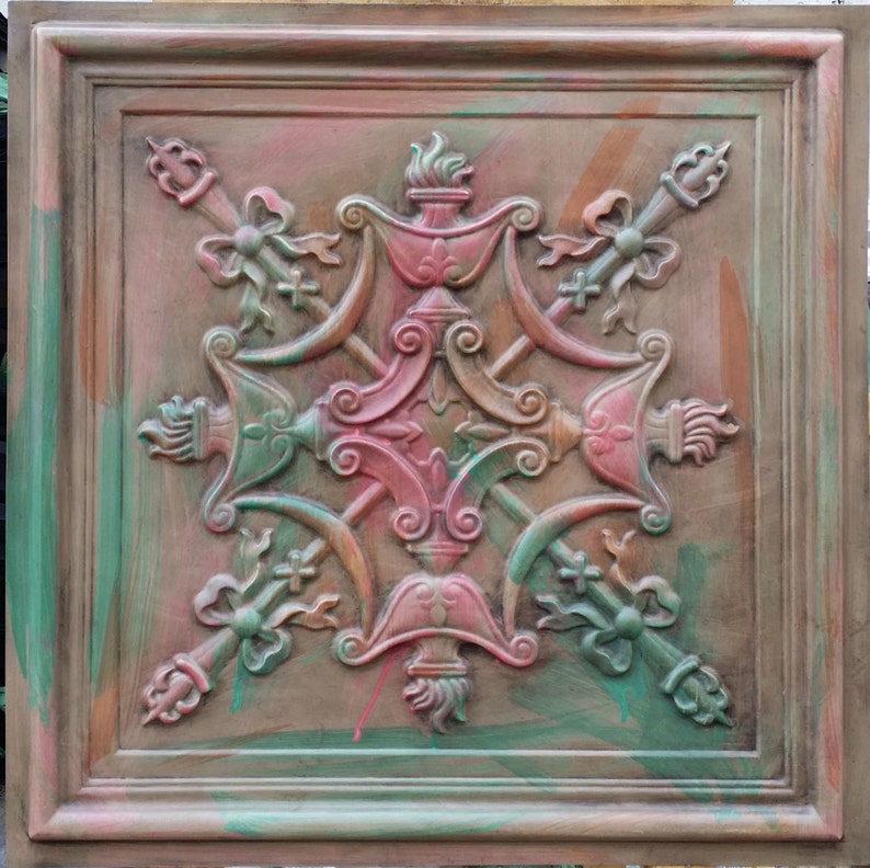 Pl07 Faux Tin Age Ceiling Tiles Suspended Panels Image 0