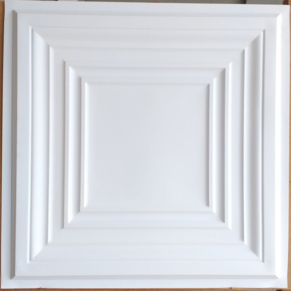 Ceiling Tile Faux Tin White Matt Color Pl05 10tiles Lot