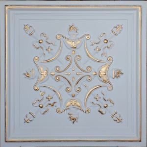 ceiling tiles faux finished white gold color PL07