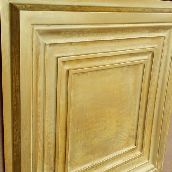 Drop In Ceiling Tiles 2x2 Faux Tin Finished Golden Color Pl05 10tiles Lot