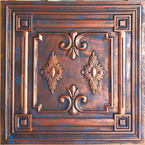 Vintage Tin Ceiling Tiles Rustic Copper Bar Store Decor Ceiling Panels Pl63 10tiles Lot