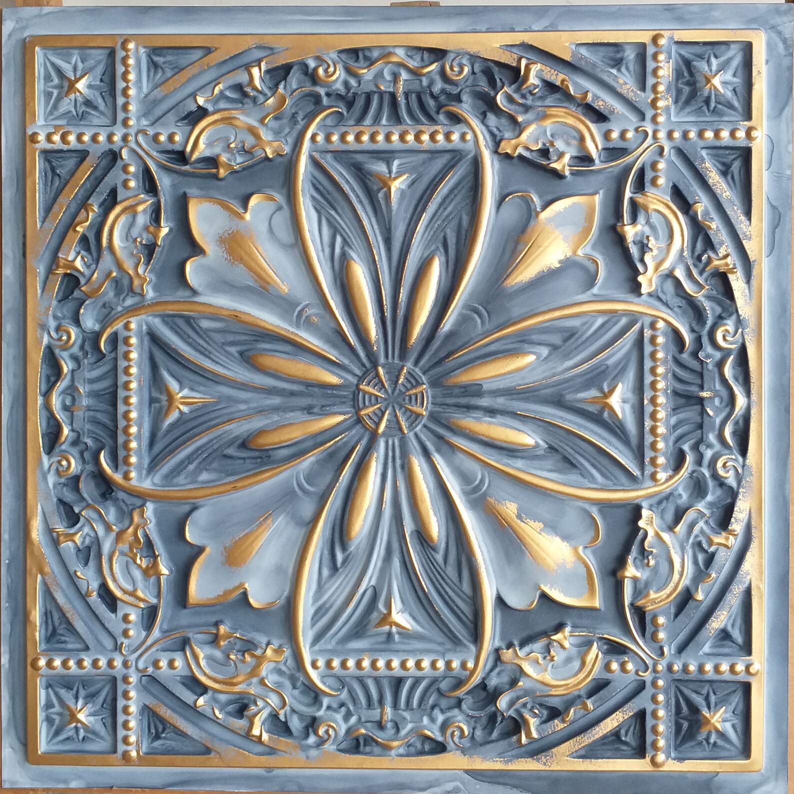 PL10 Faux paint metallized gold ceiling tiles restaurant store Etsy
