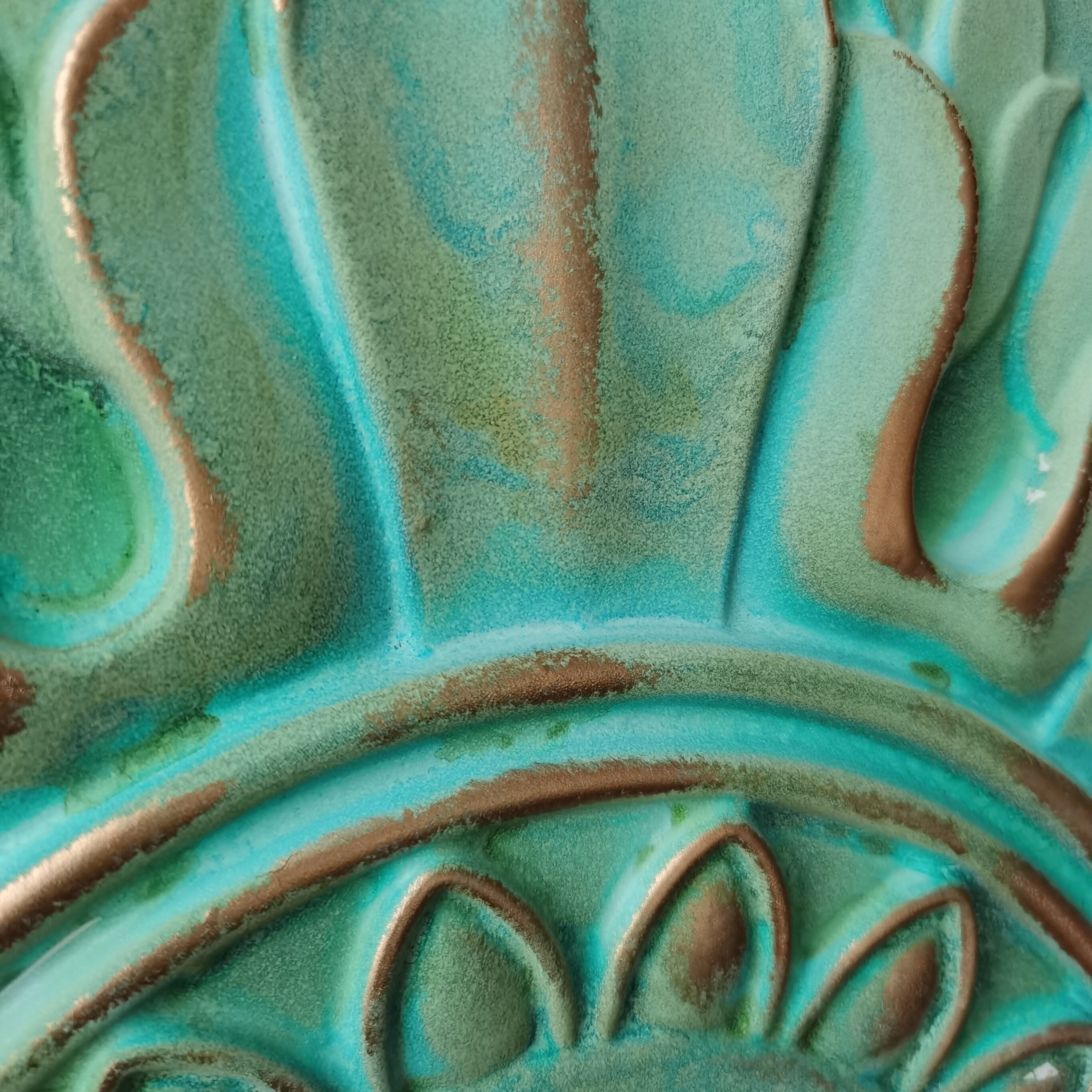 PL17 Faux Tin 3D Embossed Ceiling Tile Green Gold Interior Etsy Canada