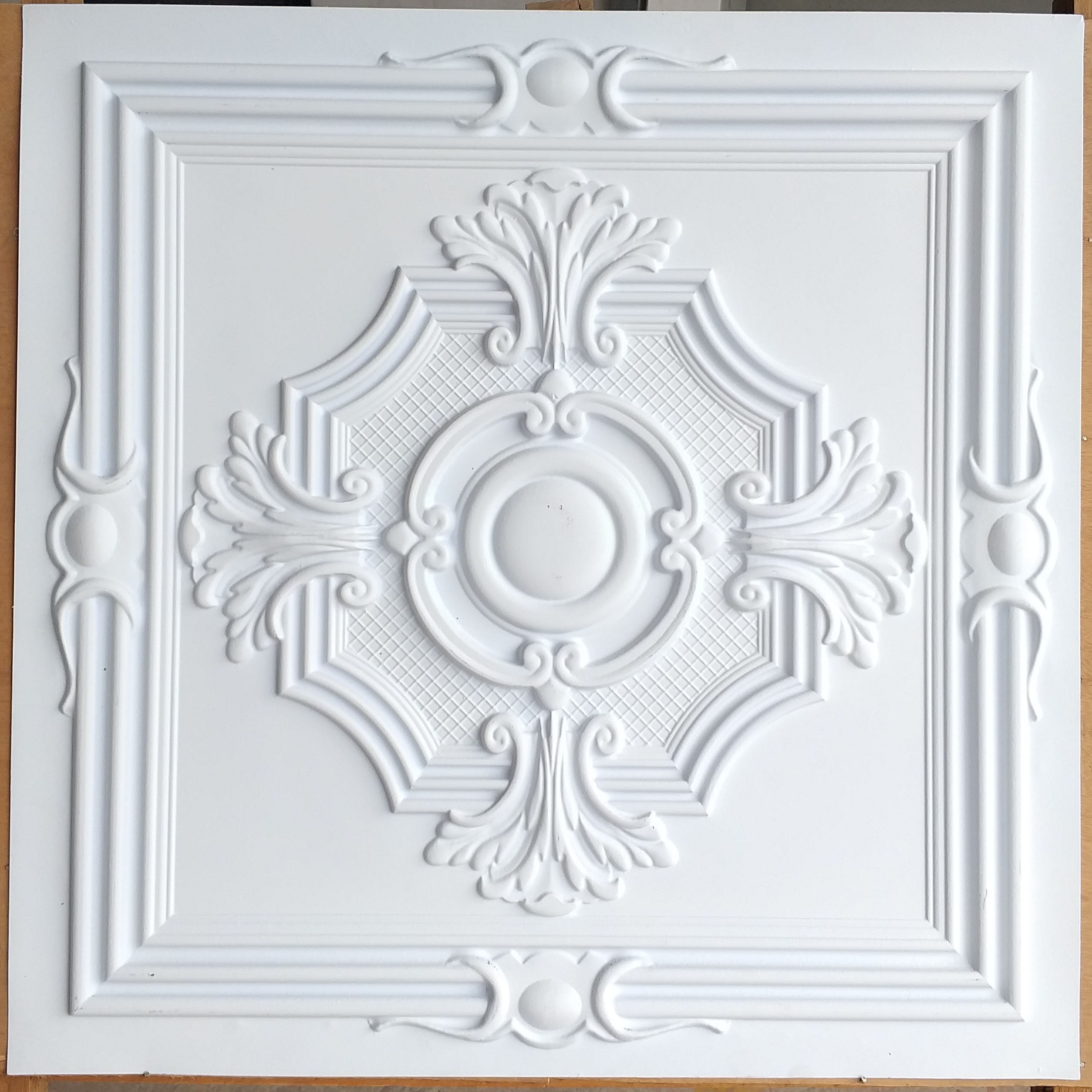 Ceiling Tile Faux Tin White Color Pl38 10tiles Lot Etsy