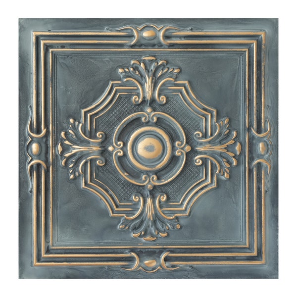 Decorative Tin Ceiling Tile Suspended Wall Panels Easy to Install PVC Panels PL38 Smoked gold 10tiles/lot
