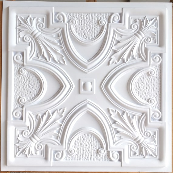 Pl11 Faux Painting Ceiling Tiles White Matt 3d Embossed Photography Background Panels Boards 10tiles Lot Free Postage