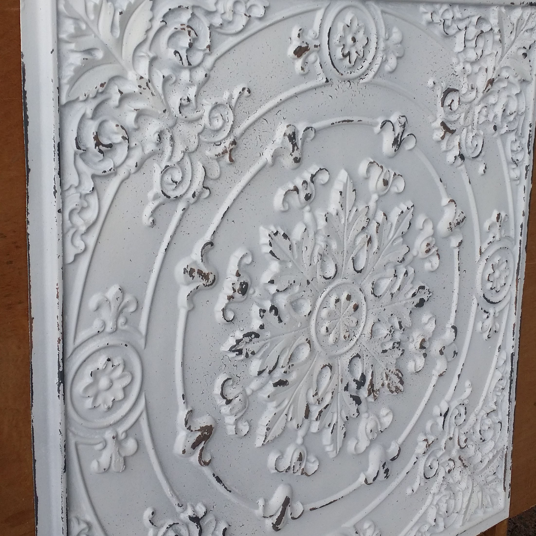 Ceiling tiles Faux tin finished distress crack Interior store Etsy