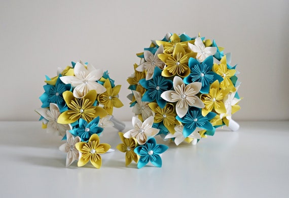 Origami Wedding Boutonniere Origami Kwiaty Kwiaty Kusudama Origami Boutonniere Papier Boutonniere