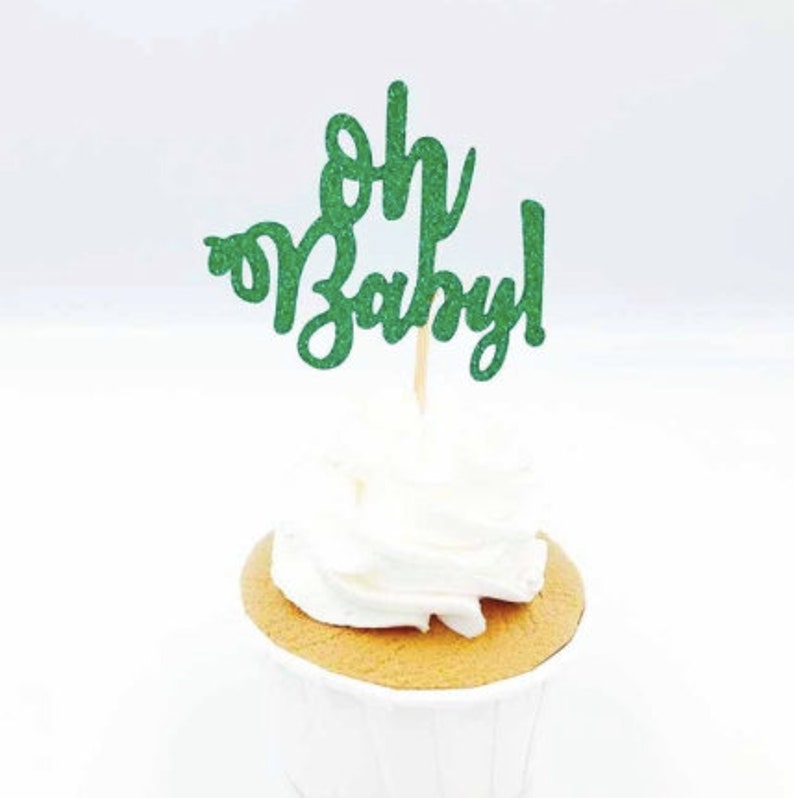 10pc. Oh Baby Cupcake Toppers.oh Boy Cupcake Toppers.oh Baby Etsy