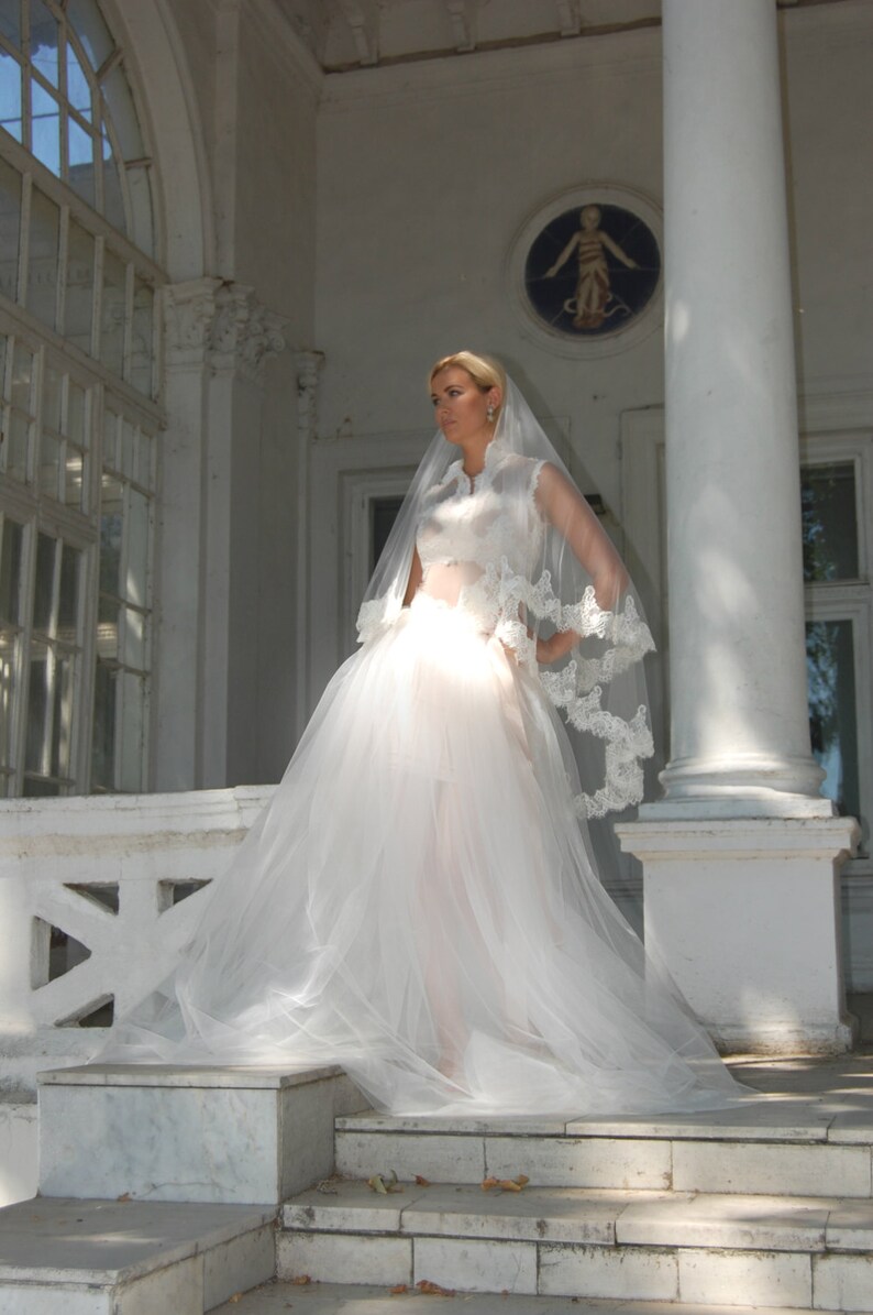 ivory lace cathedral veil