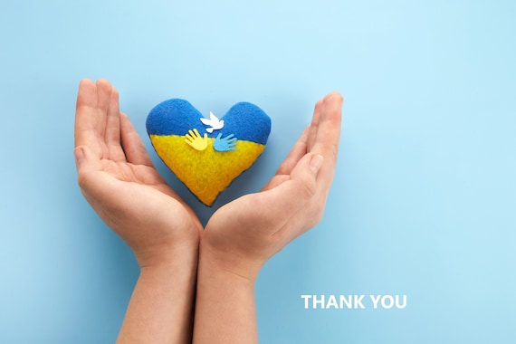 Thank You Jpg Card Ukrainians Ukraine - Etsy