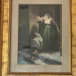 C. Boccasile G.II-Nov. Rinaldo d'Asti e la Vedova Tempera on Carton  Italian Fine Art Tempera Painting