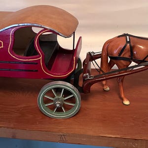 Beswick Handgefertigtes Pferdemodell von JL Kraft Käsewagen, Kanada Handgefertigtes Beswick Pferd und Wagen Modell