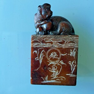 Hand-Carved Chinese Shoushan Soapstone Seal – Chop Stamp Calligraphy Art