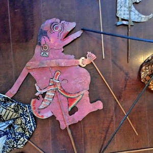 Wayang Balanise Antique Indonesian Shadow Puppet Javanese Shadow Theater Puppet