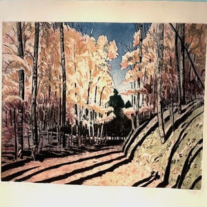 Brian Kelley Colored Etching – &quot;Les Ombres&quot; Fine Art Lithograph 92/150 Numbered Limited Edition