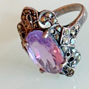 Sterling Silver 925 Ring with Pink Gemstone – Elegant Women&#39;s Jewelry, Size 7