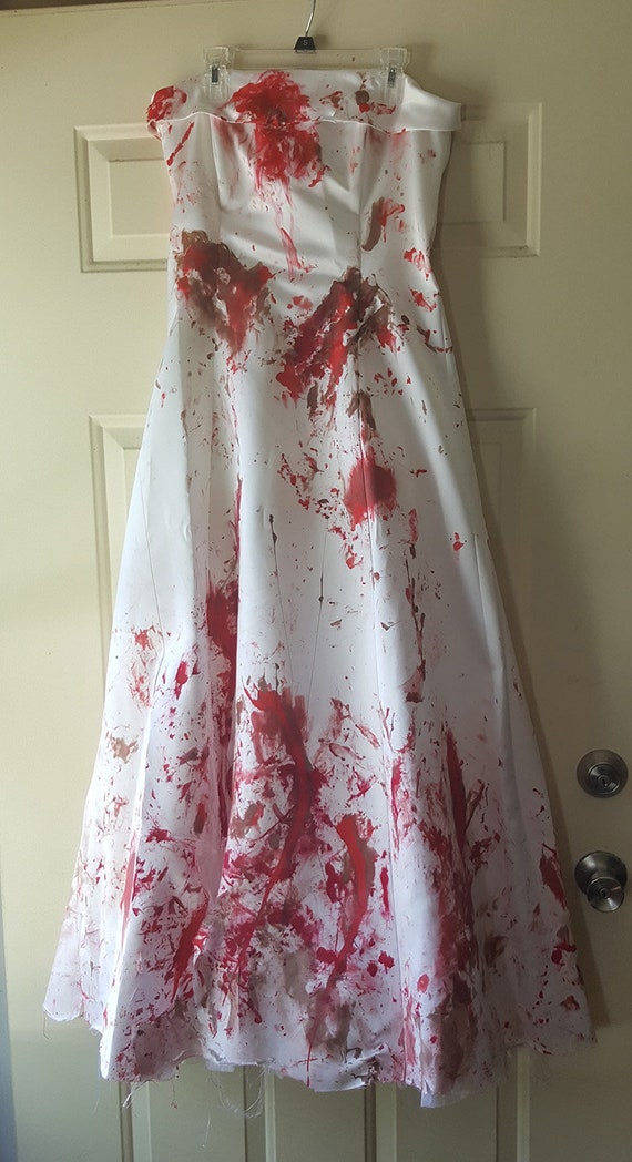 Gory Zombie Bride Wedding Dress Twd Costume Size 9 10 Ooak Etsy