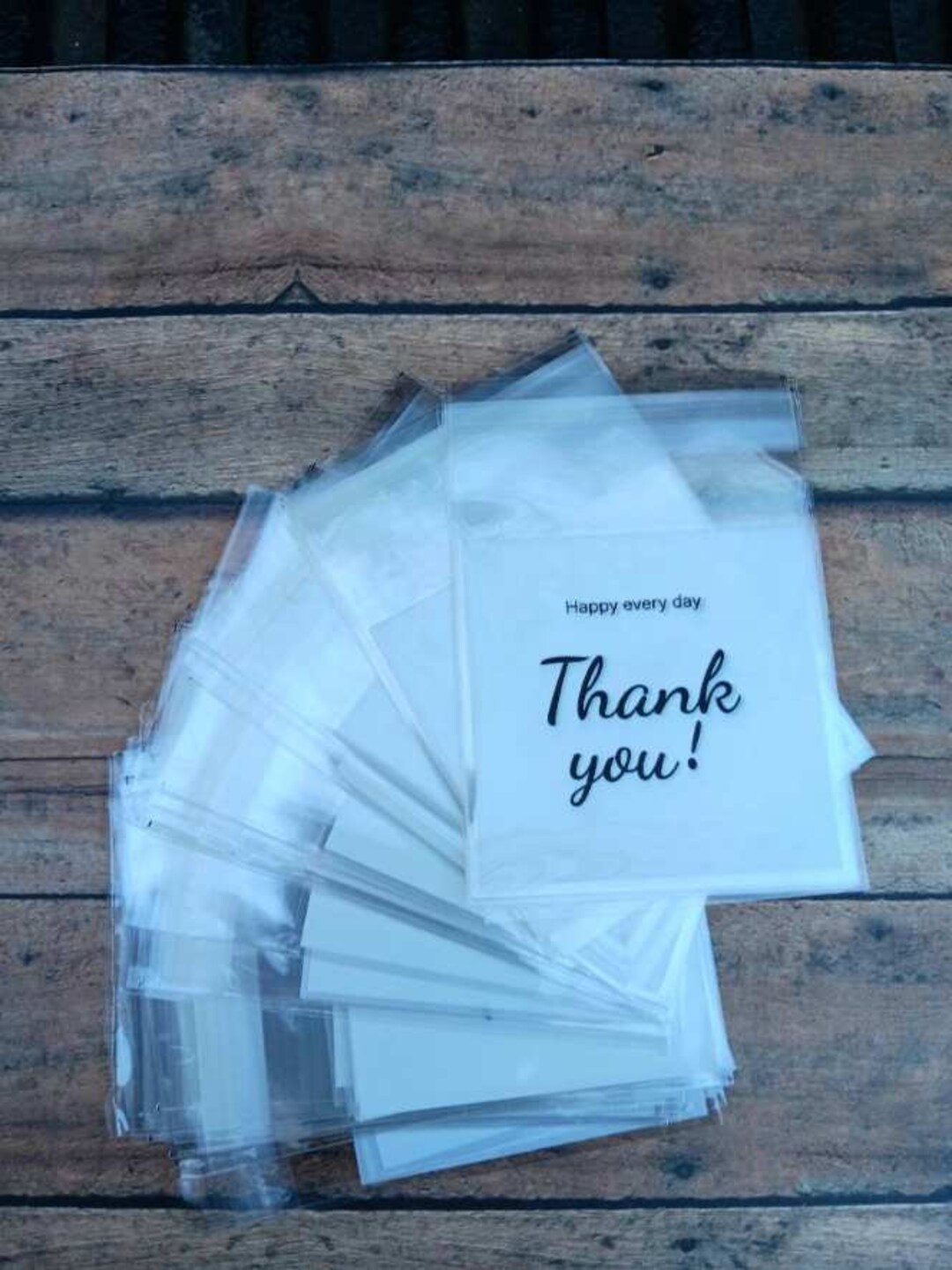 100 Pcs Sealable Thank You Bags Etsy