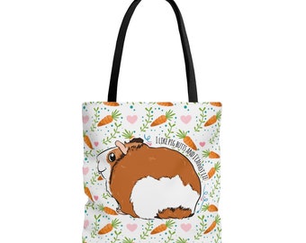 AOP Tote Bag -I Like Pig Butts and I Cannot Lie - Guinea Pigs