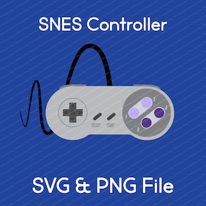 Classic SNES Controller Vector SVG & Transparent PNG File