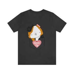 Unisex Jersey Short Sleeve Tee -Guinea Pig Love Pocket