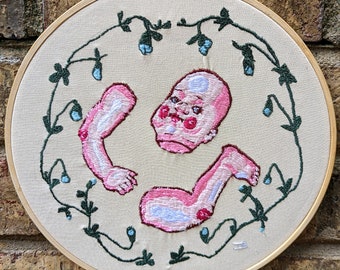 Broderie de pièces de poupée