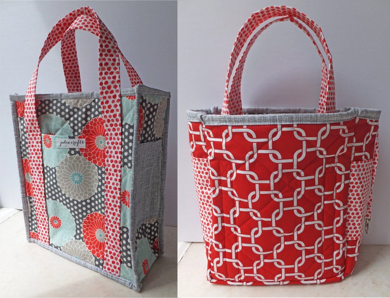 PDF Pattern Reversible Quilted Tote Bag With 6 Pockets and Etsy