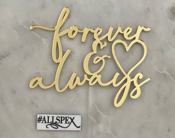 Forever & Always Cake Topper Wedding