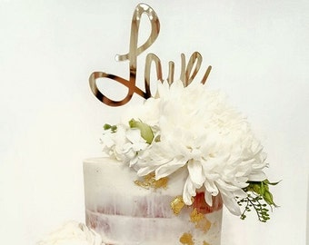 Love Cake Topper for Weddings, Engagement or Anniversary Cakes