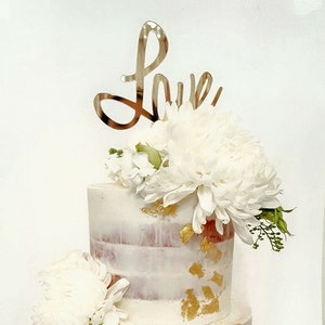Love Cake Topper for Weddings, Engagement or Anniversary Cakes