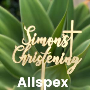 Personalised Christening Cake Topper - Etsy