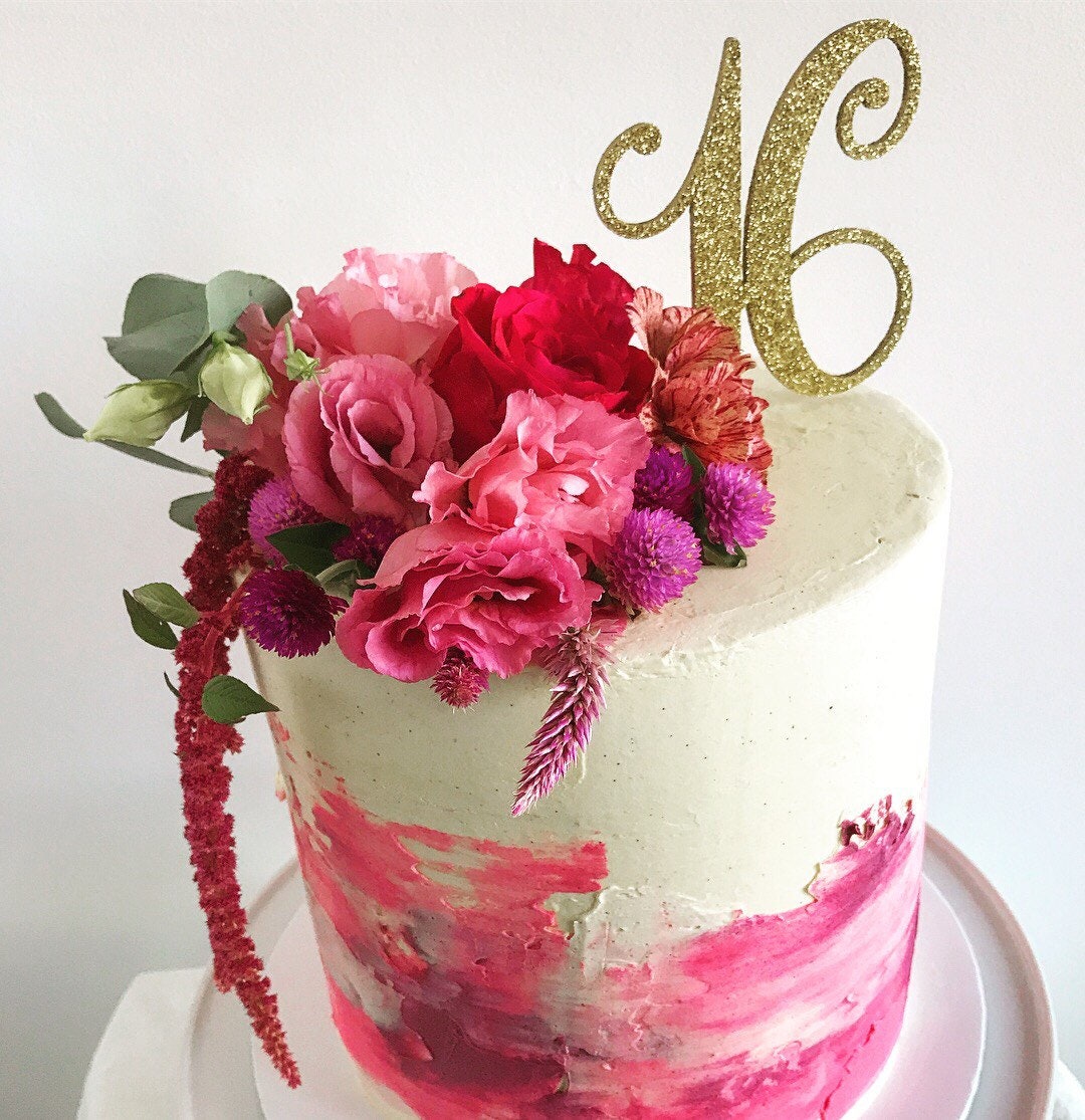 16th Birthday Cake Topper Sixteen 16th Birthday Sweet Sixteen - Etsy