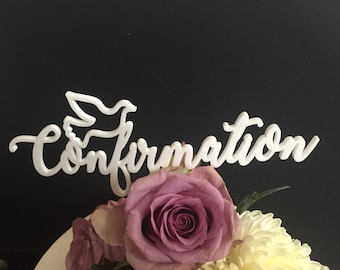 Confirmation Cake Topper with a dove