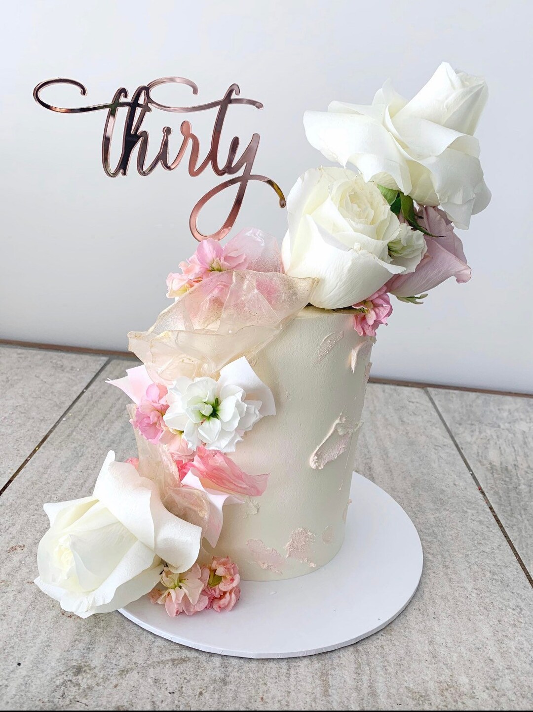30th Birthday Cake Topper Reads: Thirty - Etsy