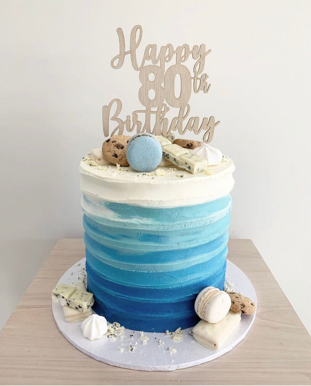 Happy 80th Birthday Cake Topper - Etsy