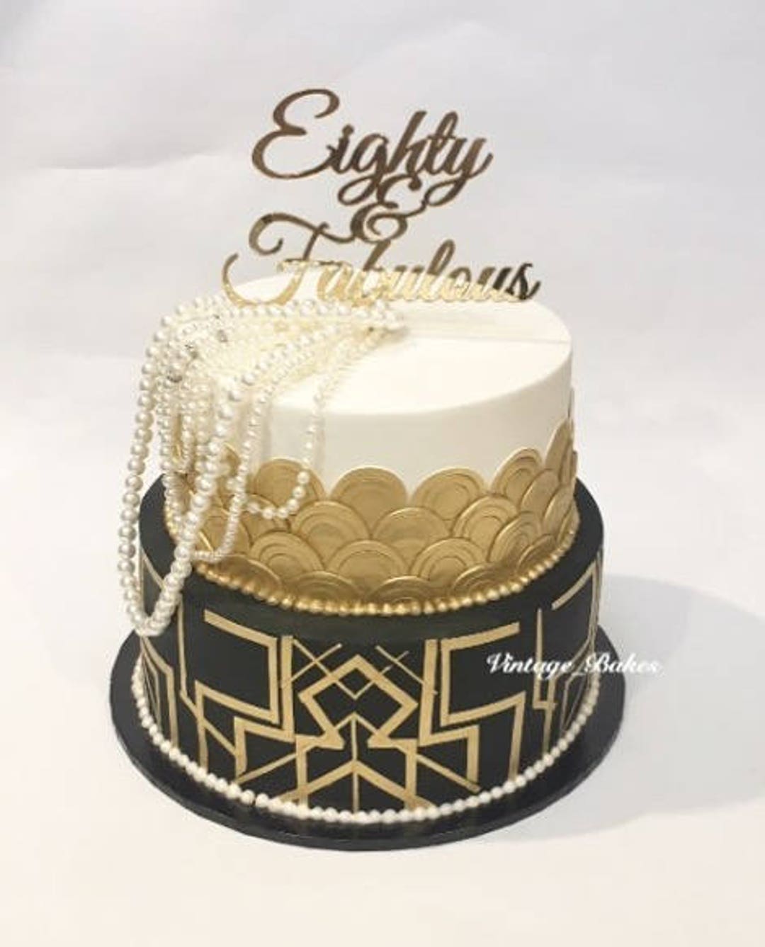 80th Birthday Cake Topper Reads: Eighty &amp; Fabulous - Etsy