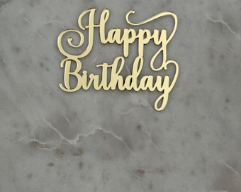 Happy Birthday acrylic cake charm