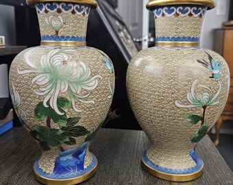 中国七宝焼き花8インチ花瓶 - Etsy 日本