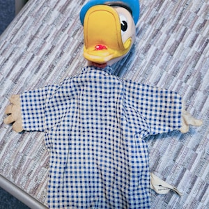Donald Duck Disney Hand Puppet Gund 1960s Rubber Head