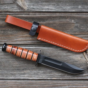 KA-BAR USMC Short Leather Sheath - sheath only