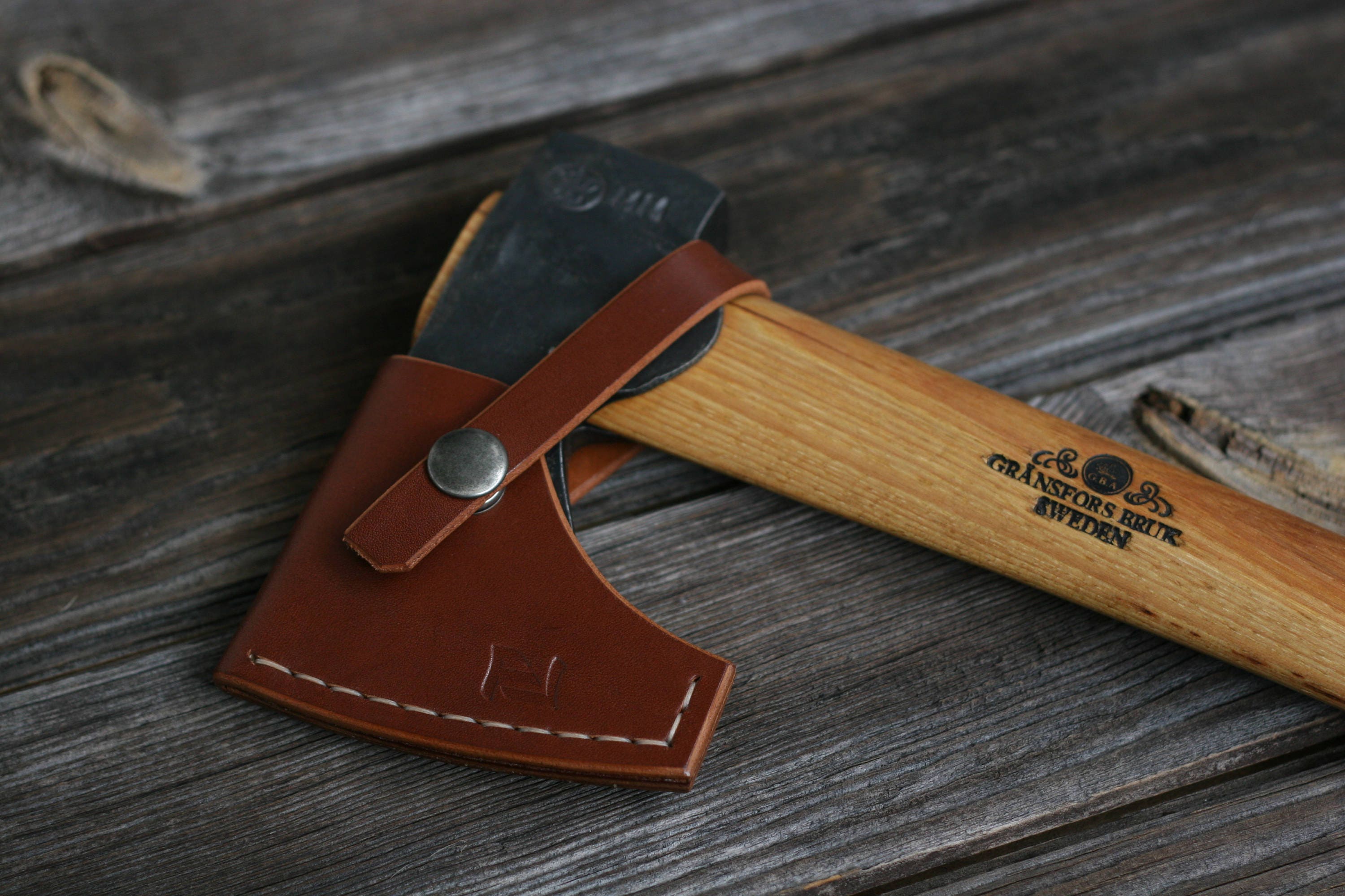 Etui en cuir pour mini hache GRANSFORS BRUK