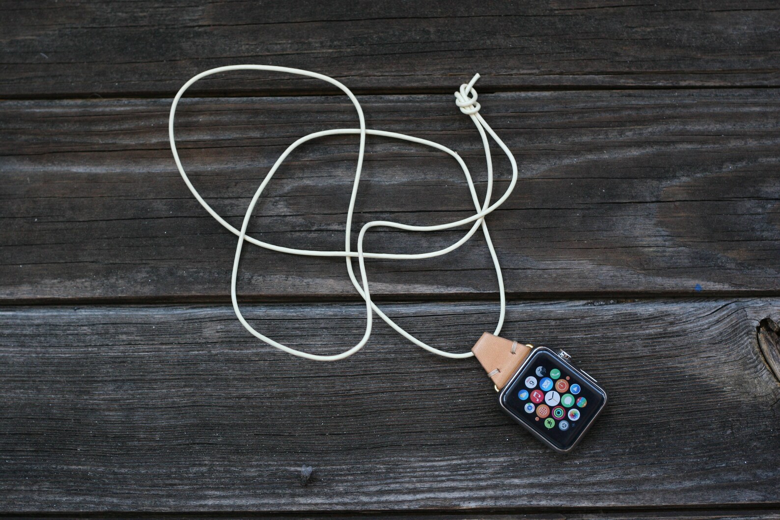 Apple Watch Leather Necklace Etsy